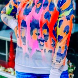 Large Multi- color Animal Print Top